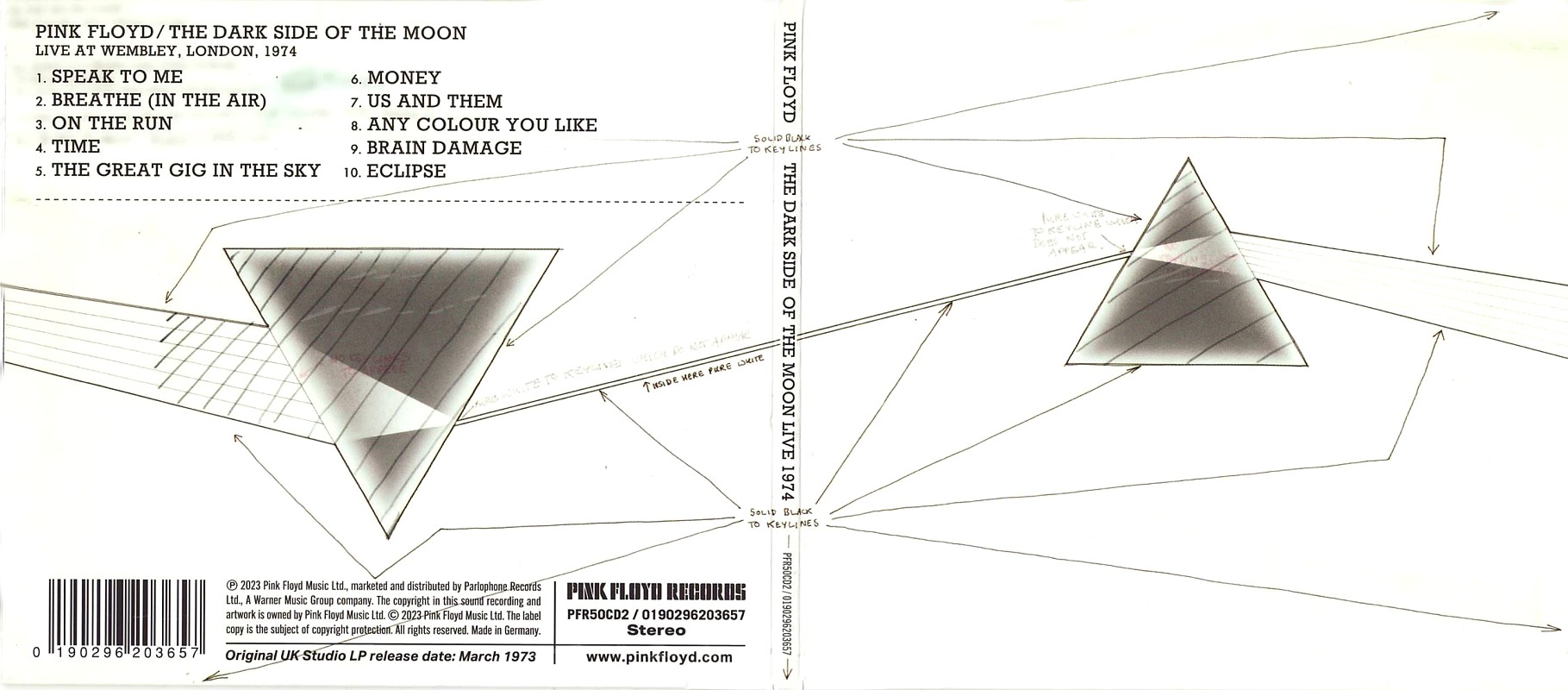 HITWAY MUSIC PINK FLOYD - DARK SIDE OF THE MOON LIVE AT WEMBLEY - VINILO